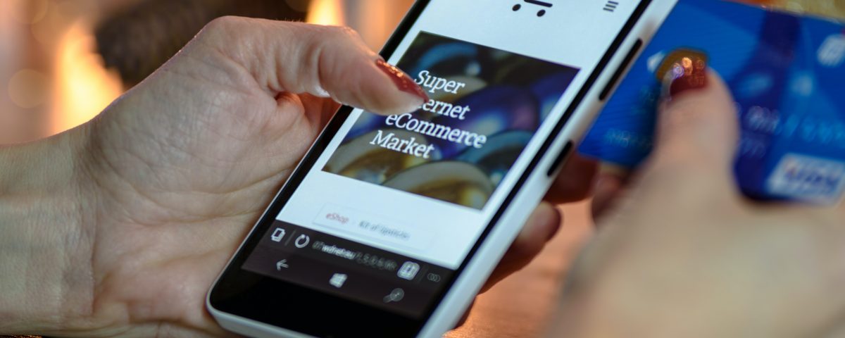 Smartphone showing E-Commerce Store